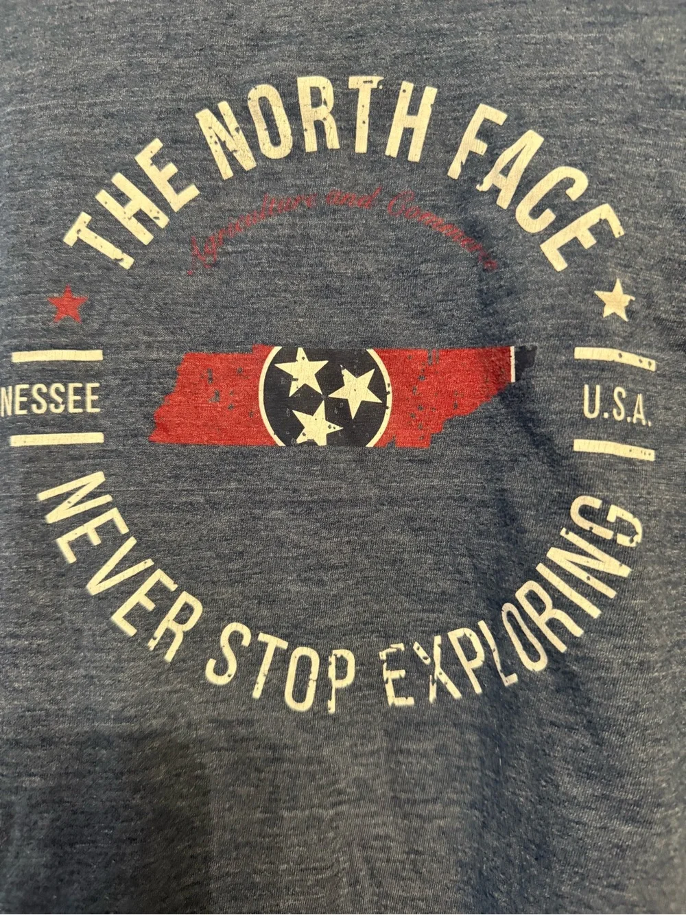 The North Face Men's Heather Navy Tennessee Graphic Tee
